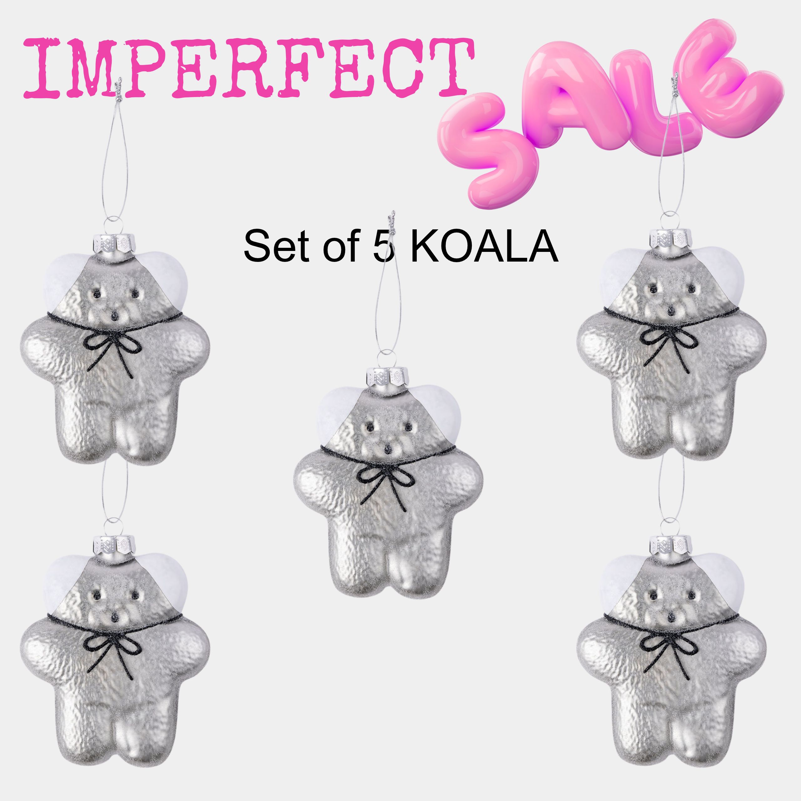 IMPERFECT - Christmas Ornament - Set of 5 KOALA